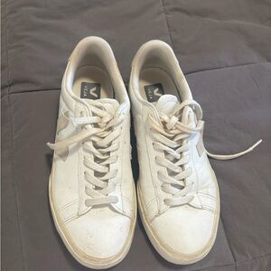 Veja Off-White Lace-Up Sneakers